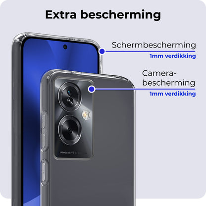 OPPO A79 Hoesje Siliconen Backcover Lichtgewicht - Transparant