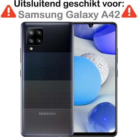 Samsung A42 Hoesje Siliconen - Zwart