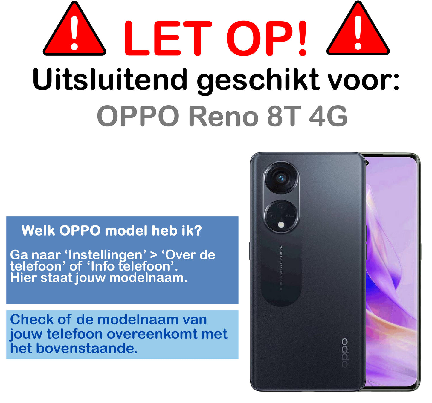 OPPO Reno 8T 4G Hoesje Siliconen - Zwart