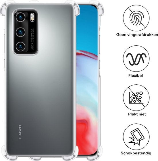 Huawei P40 Hoesje Shock Proof Siliconen - Transparant