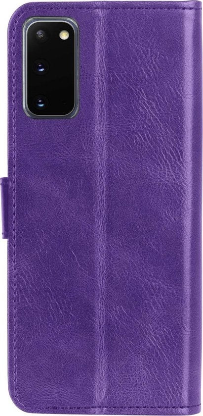 Samsung S20 Hoesje Bookcase Cover met Kaarthouder - Paars