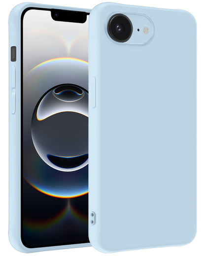 iPhone 16e Hoesje Siliconen Backcover Lichtgewicht - Lichtblauw