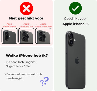 iPhone 16 Hoesje Met Telefoonkoord en Pasjeshouder Siliconen - Lichtroze