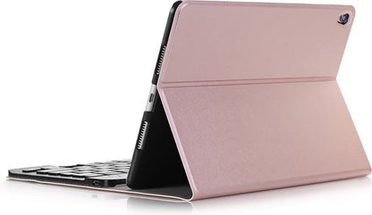 iPad 10.2 2021 Toetsenbord Hoes met Uitneembaar toetsenbord - Rosé goud