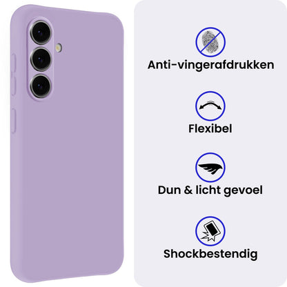 Samsung S26 Hoesje Siliconen Backcover Lichtgewicht - Lila