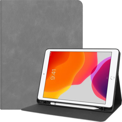 iPad 10.2 2019 Trifold Bookcase Luxe Hoes - Grijs
