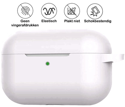 AirPods 3 Hoesje Siliconen met Clip - Wit