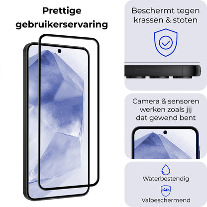 Samsung A55 Screenprotector Full Cover Tempered Glass