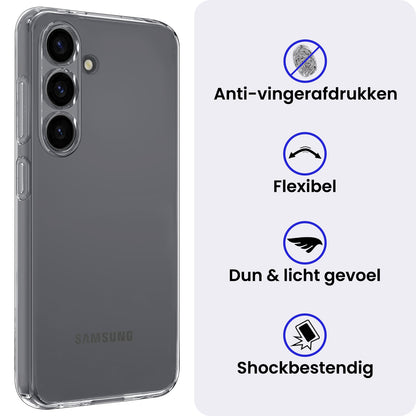 Samsung S25 FE Hoesje Siliconen Backcover Lichtgewicht - Transparant