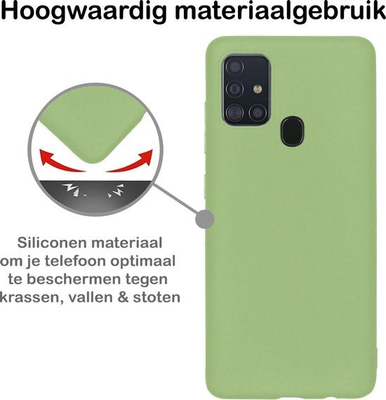 Samsung A21s Hoesje Siliconen - Groen