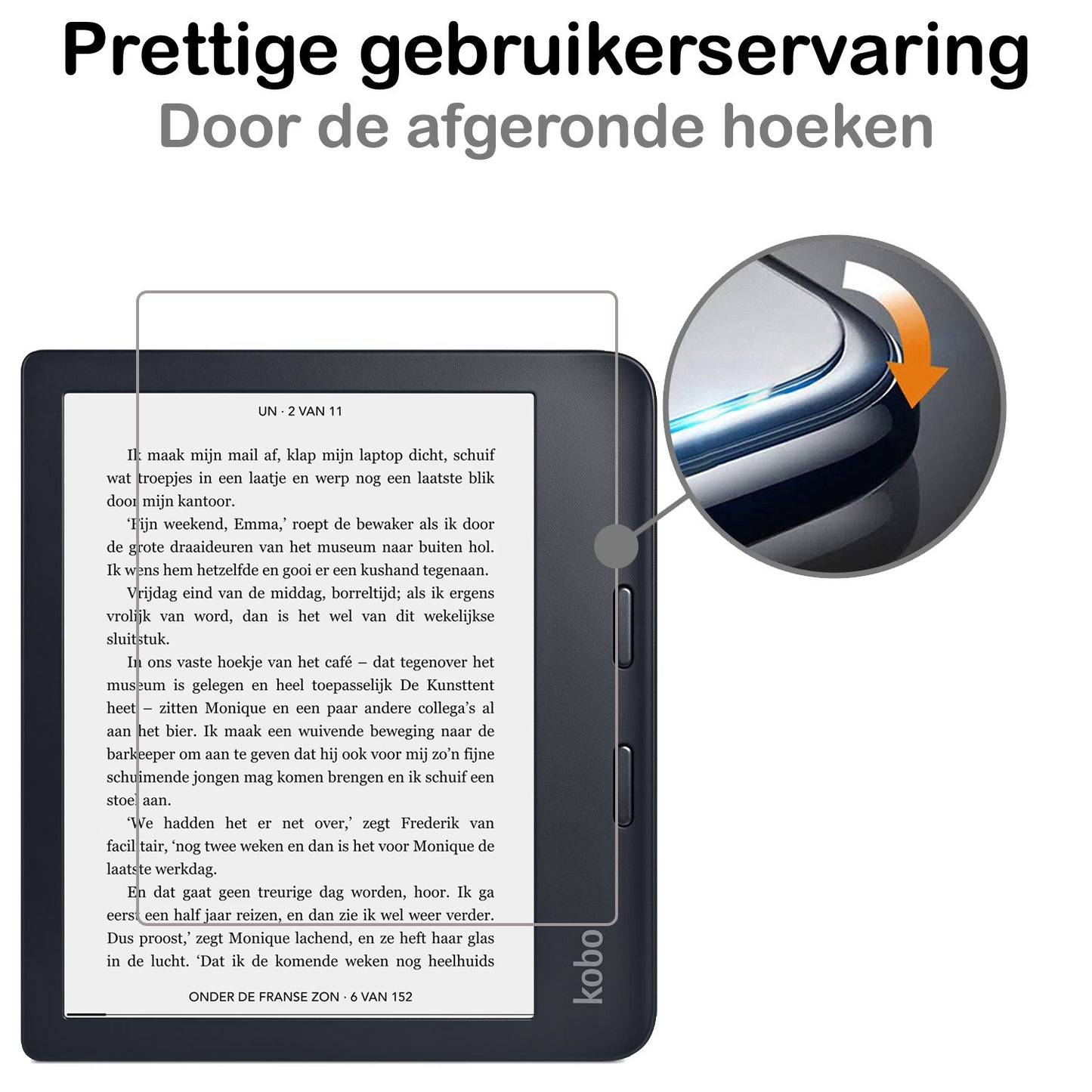 Kobo Libra 2 Screenprotector Tempered Glass