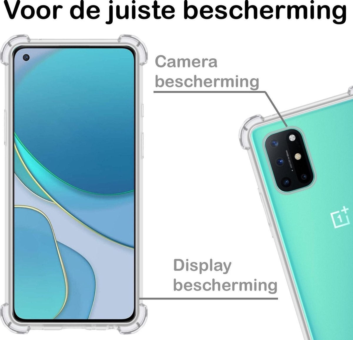 OnePlus 8T Hoesje Shock Proof Siliconen - Transparant