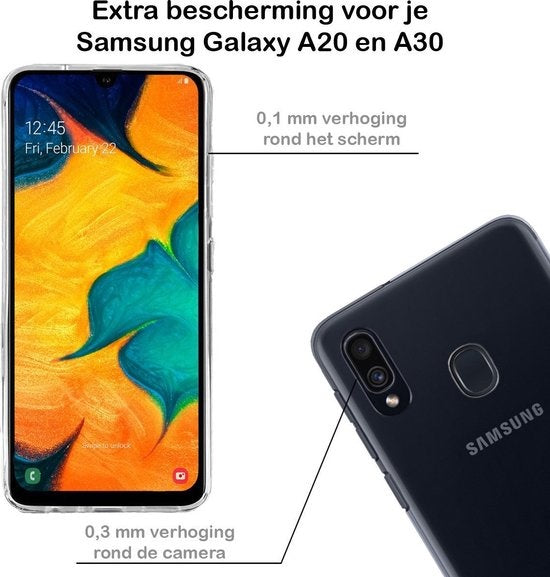 Samsung A20/A30 Hoesje Siliconen - Transparant