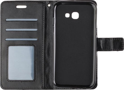 Samsung Galaxy A5 2017 Hoesje Bookcase Cover met Kaarthouder - Zwart