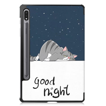 Samsung Galaxy Tab S8 Trifold Bookcase Hoes - Kat