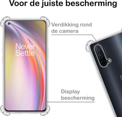 OnePlus Nord CE Hoesje Shockproof Backcover Siliconen - Transparant