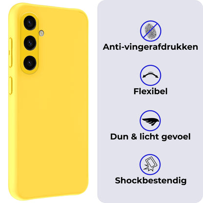 Samsung A35 Hoesje Siliconen Backcover Lichtgewicht - Geel