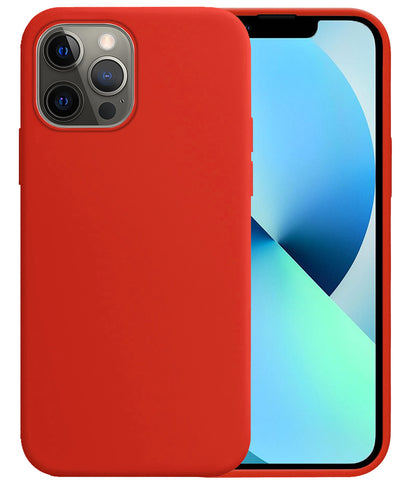 iPhone 13 Pro Max Hoesje Siliconen Backcover Lichtgewicht - Rood