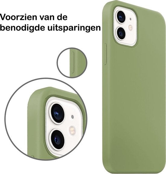 iPhone 12 Mini Hoesje Siliconen - Groen