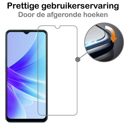 OPPO A57s Screenprotector Gehard Glas - Anti-kras