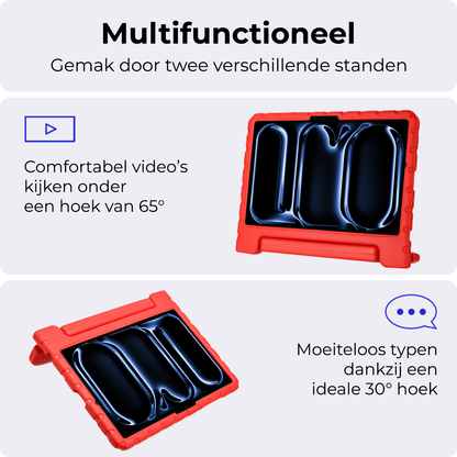 iPad Pro 2024 (11 inch) Kinderhoes Shockabsorberend Foam - Rood