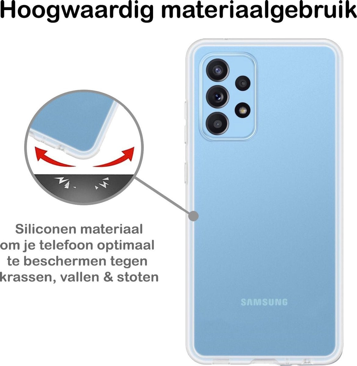 Samsung A52 Hoesje Siliconen - Transparant