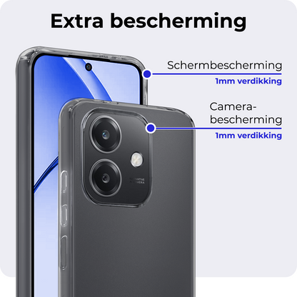 OPPO A40m Hoesje Siliconen Backcover Lichtgewicht - Transparant