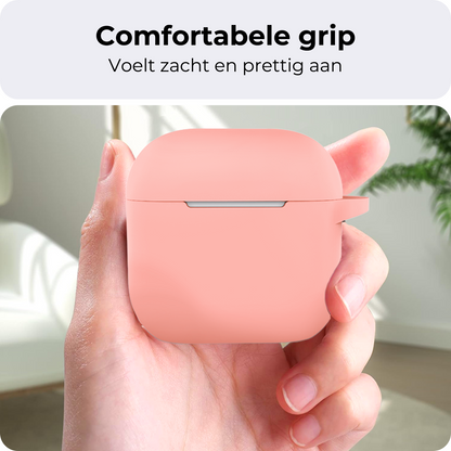 AirPods 4 Hoesje Siliconen Krasbestendig - Lichtroze