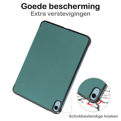 iPad 2022 Hoesje Book Case - Donkergroen