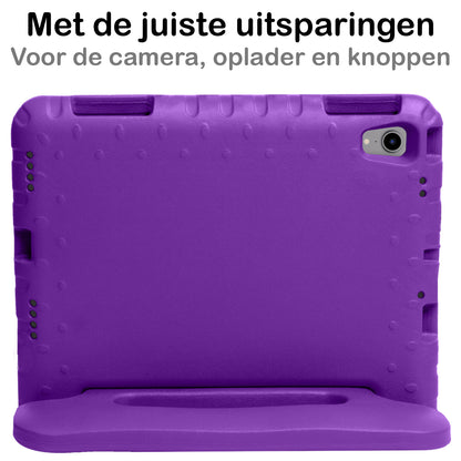 iPad 2022 / 2025 (A16 ) Kinderhoes Shockabsorberend Foam - Paars