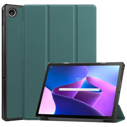 Lenovo Tab M10 Plus 3rd Gen Trifold Bookcase Hoes - Donkergroen