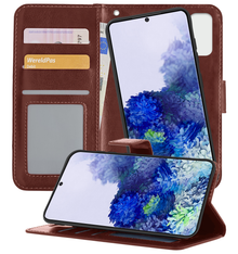 Samsung S20 Hoesje Bookcase Cover Uitneembaar - Bruin