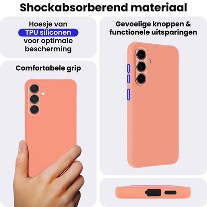 Samsung A37 Hoesje Siliconen Backcover Lichtgewicht - Perzik