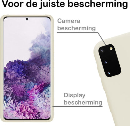 Samsung S20 Hoesje Siliconen Backcover Lichtgewicht - Wit