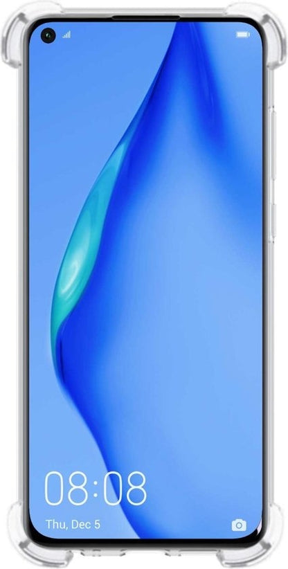 Huawei P40 Lite Hoesje Shockproof Backcover Siliconen - Transparant