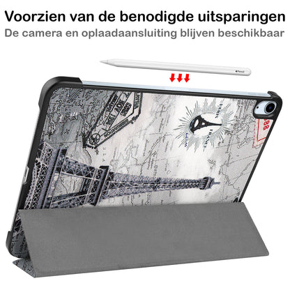 iPad Air 2022 Trifold Bookcase Hoes - Eiffeltoren