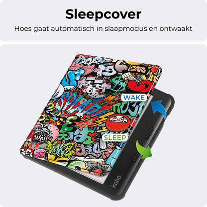 Kobo Libra Colour Bookcase Hoes Shockabsorberend - Graffity