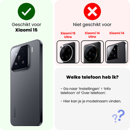 Xiaomi 15 Hoesje Siliconen Backcover Lichtgewicht - Zwart