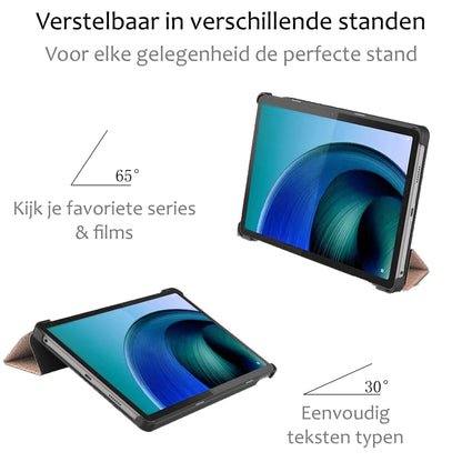 Lenovo Tab M10 5G Trifold Bookcase Hoes - Rosé goud