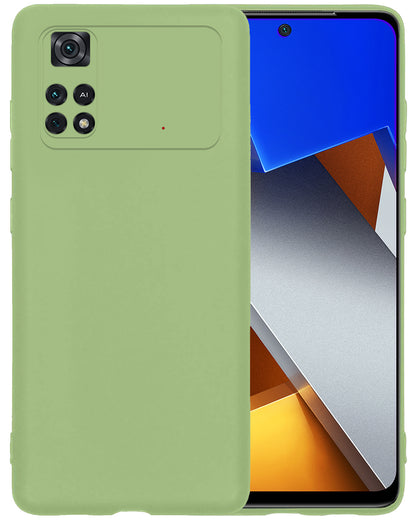 Poco M4 Pro 4G Hoesje Siliconen Backcover Lichtgewicht - Groen