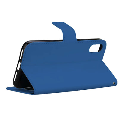 iPhone Xs Hoesje Bookcase Cover met Kaarthouder - Donkerblauw