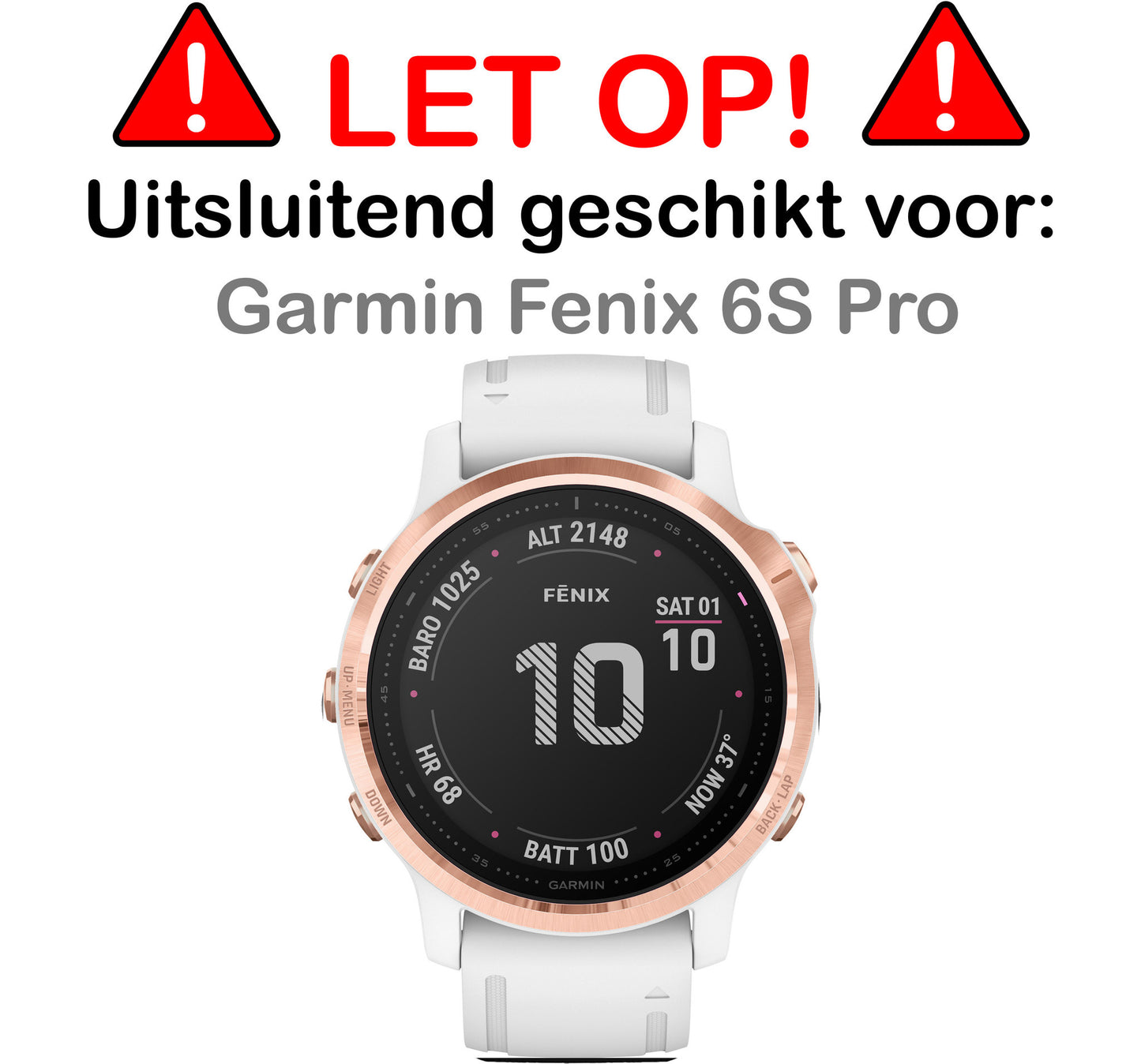 Garmin Fenix 6s Pro Screenprotector Tempered Glass