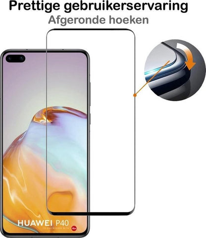 Huawei P40 Screenprotector Full Cover Tempered Glass