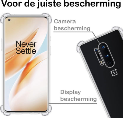 OnePlus 8 Pro Hoesje Shockproof Backcover Siliconen - Transparant
