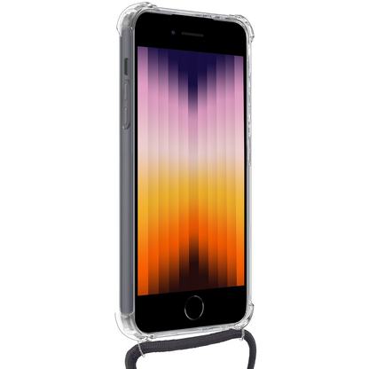 iPhone 7 Hoesje Kaarthouder met Koord Backcover Shockproof - Transparant