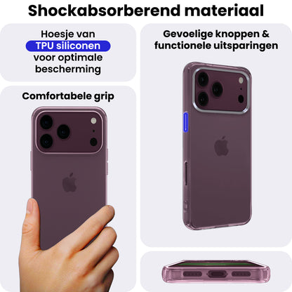 iPhone 18 Pro Max Hoesje Siliconen Backcover Lichtgewicht - Transparant