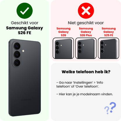 Samsung S26 FE Hoesje Geschikt voor Magsafe Backcover Shockproof - Zwart