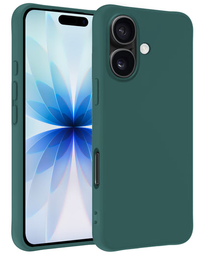 iPhone 17 Hoesje Siliconen Backcover Lichtgewicht - Donkergroen