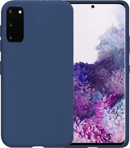Samsung S20 Hoesje Siliconen Backcover Lichtgewicht - Donkerblauw