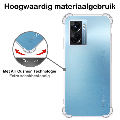 OPPO A77 Hoesje Shock Proof Siliconen - Transparant